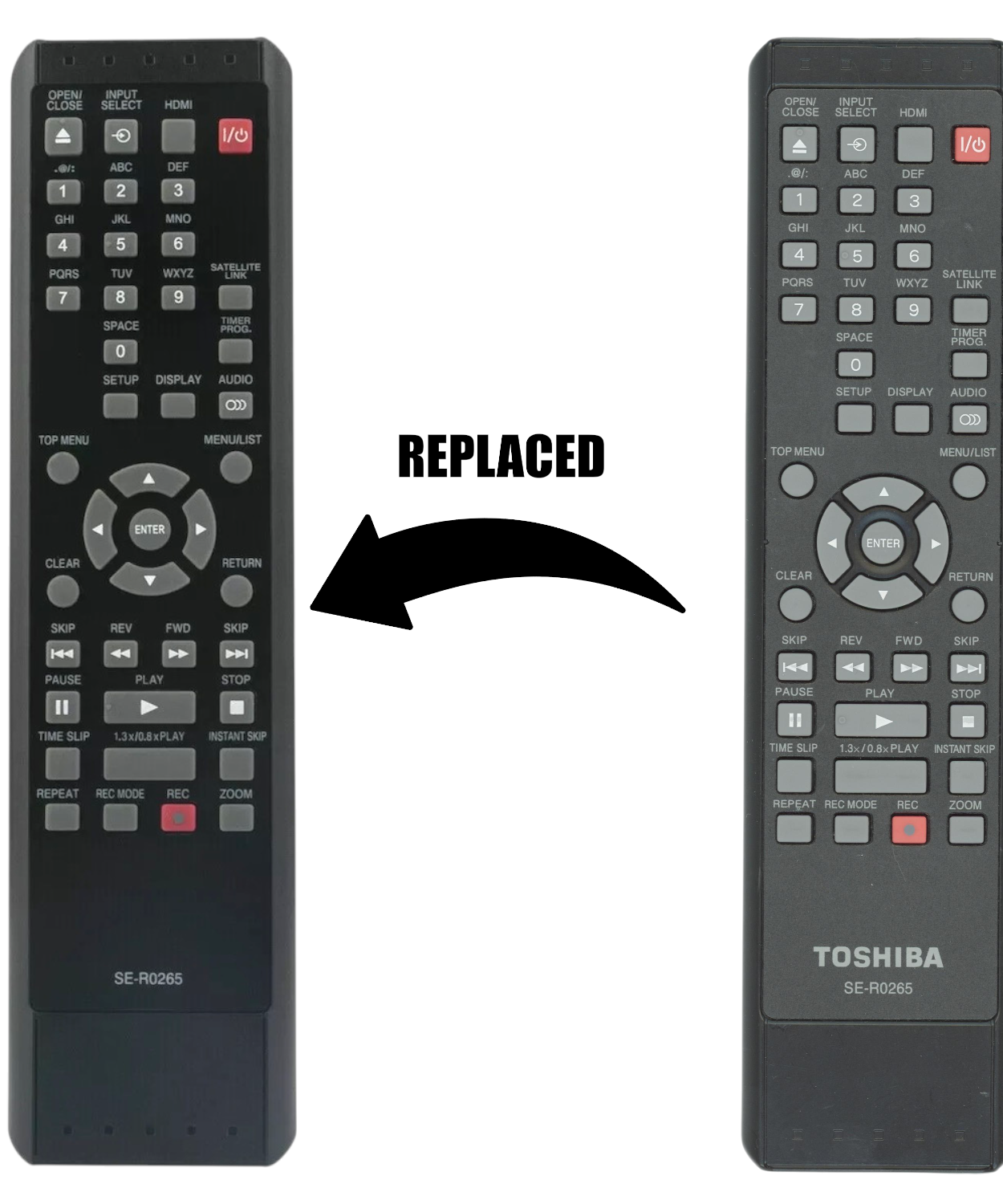 Anderic Generic SE-R0265 Replacement Digital Video Recorder DVDR Remote Control for Toshiba - RMC10339