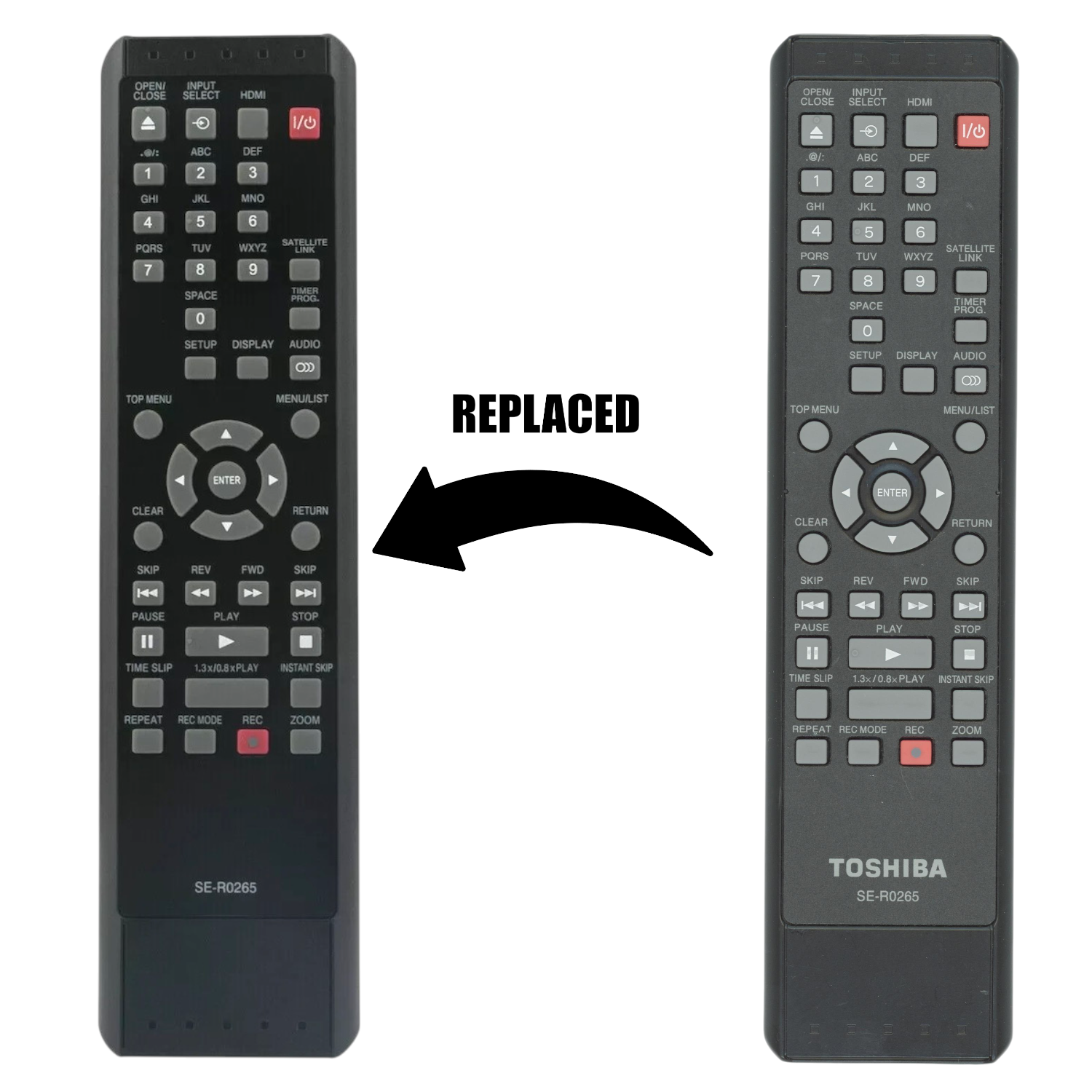 Anderic Generic SE-R0265 Replacement Digital Video Recorder DVDR Remote Control for Toshiba - RMC10339