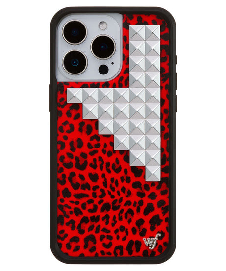 Red Meow Stud iPhone Case