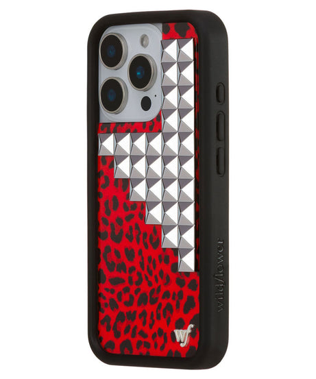 Red Meow Stud iPhone Case