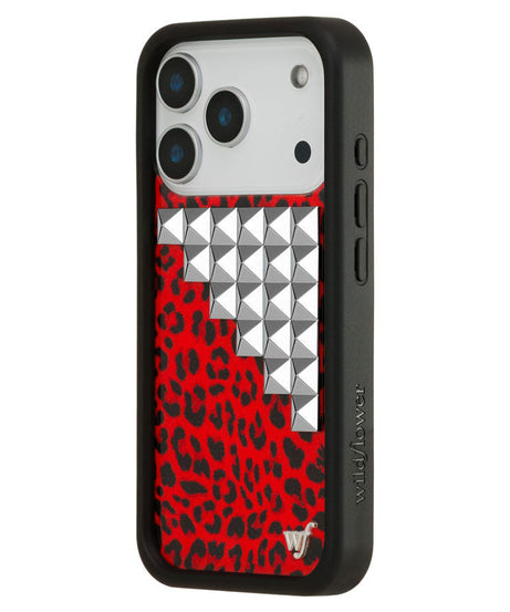 Red Meow Stud iPhone Case