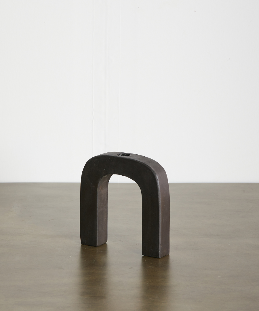Arch Wooden Taper Candlestick Holder