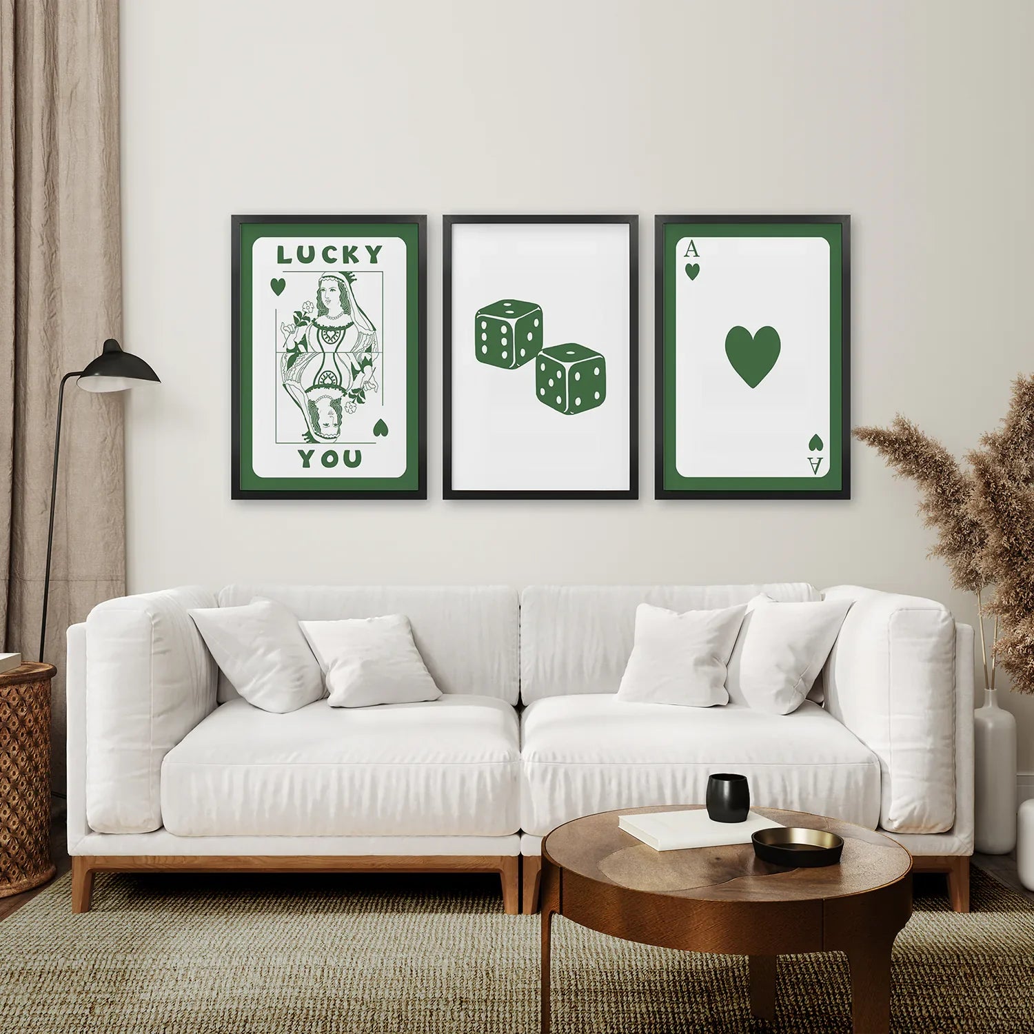 Vintage Poker-Karten-Set, 3-teilig, trendige Wandkunst