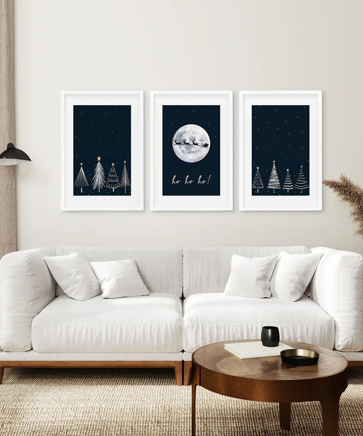 Winter Nordische Landschaft Weihnachts-Set aus 3 Drucken