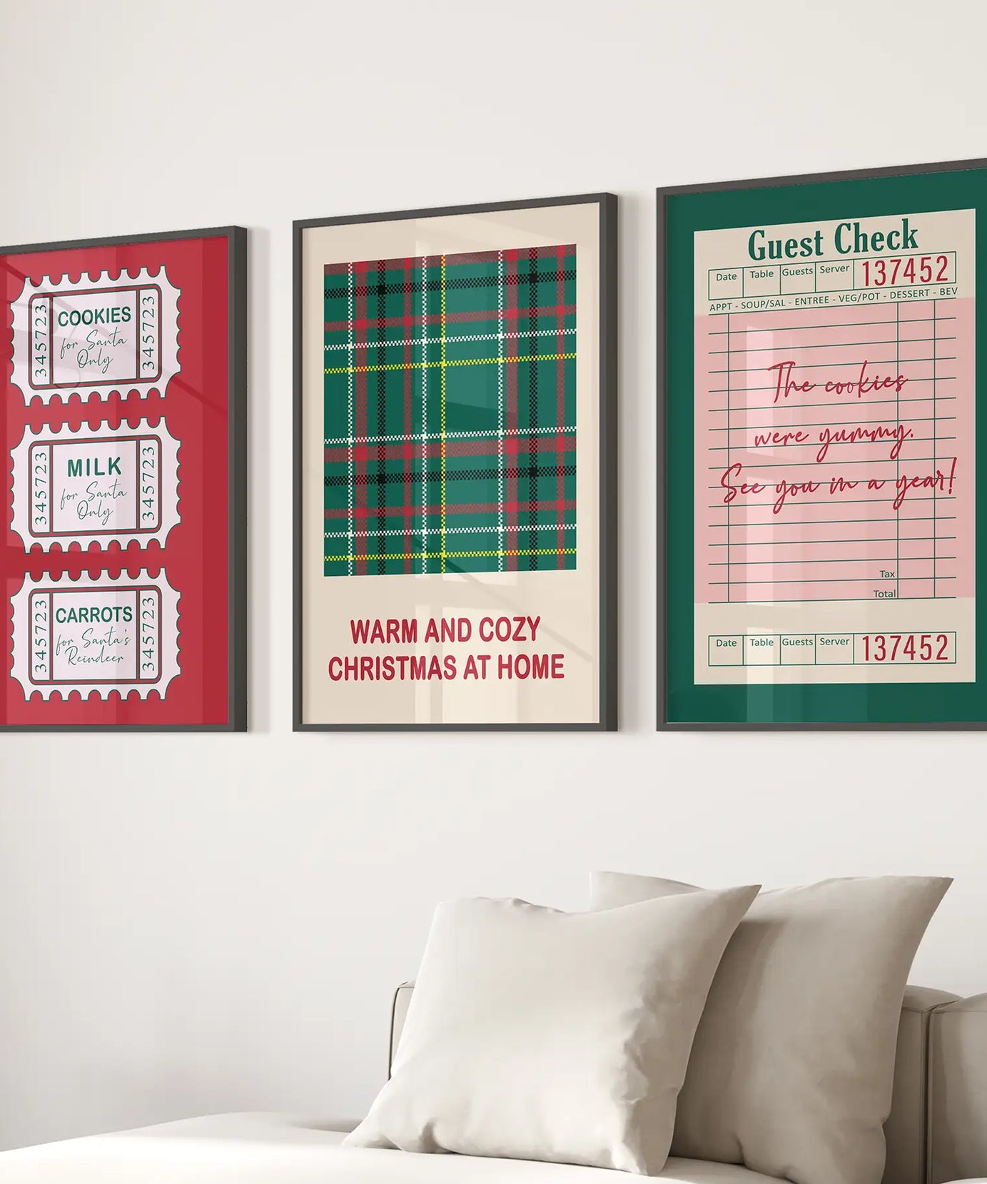 Gemütliche saisonale Weihnachtsdekor-Wandkunstposter