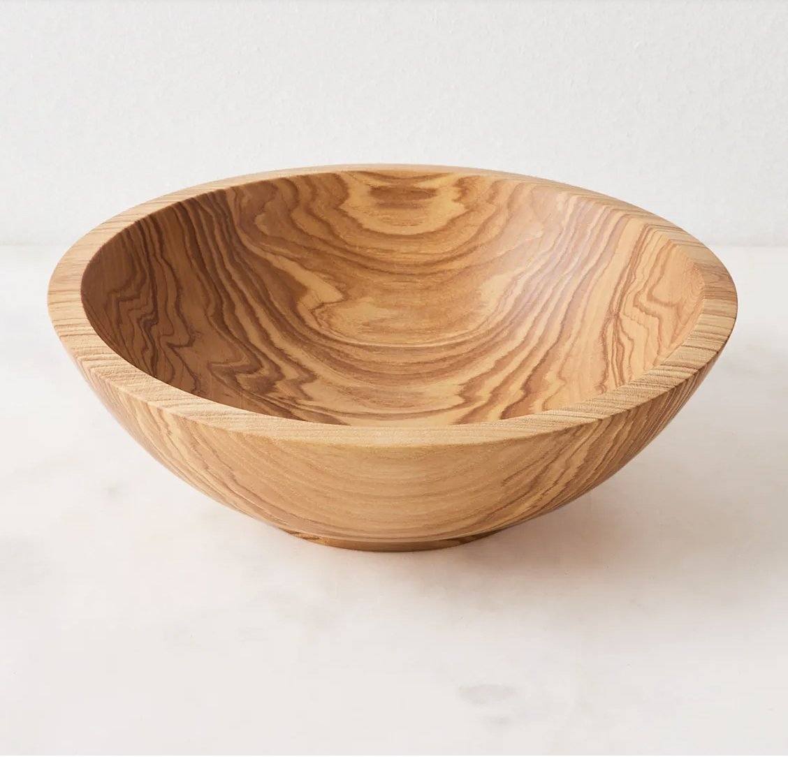 Hand Carved Wooden Nesting Bowl Set