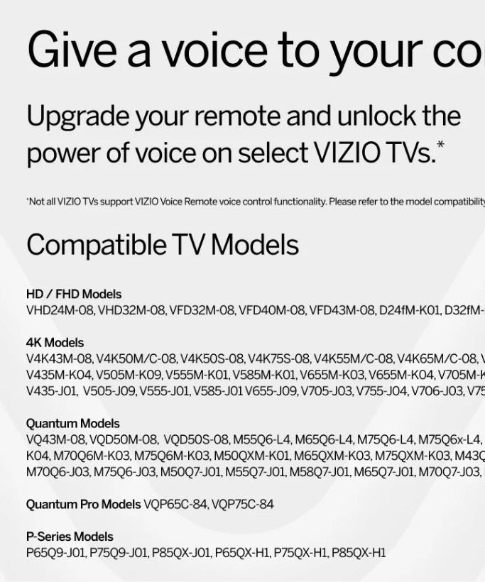 VIZIO XRT270R / XRT270v3 SmartCast Voice TV Remote Control | RF and IR - XRT270