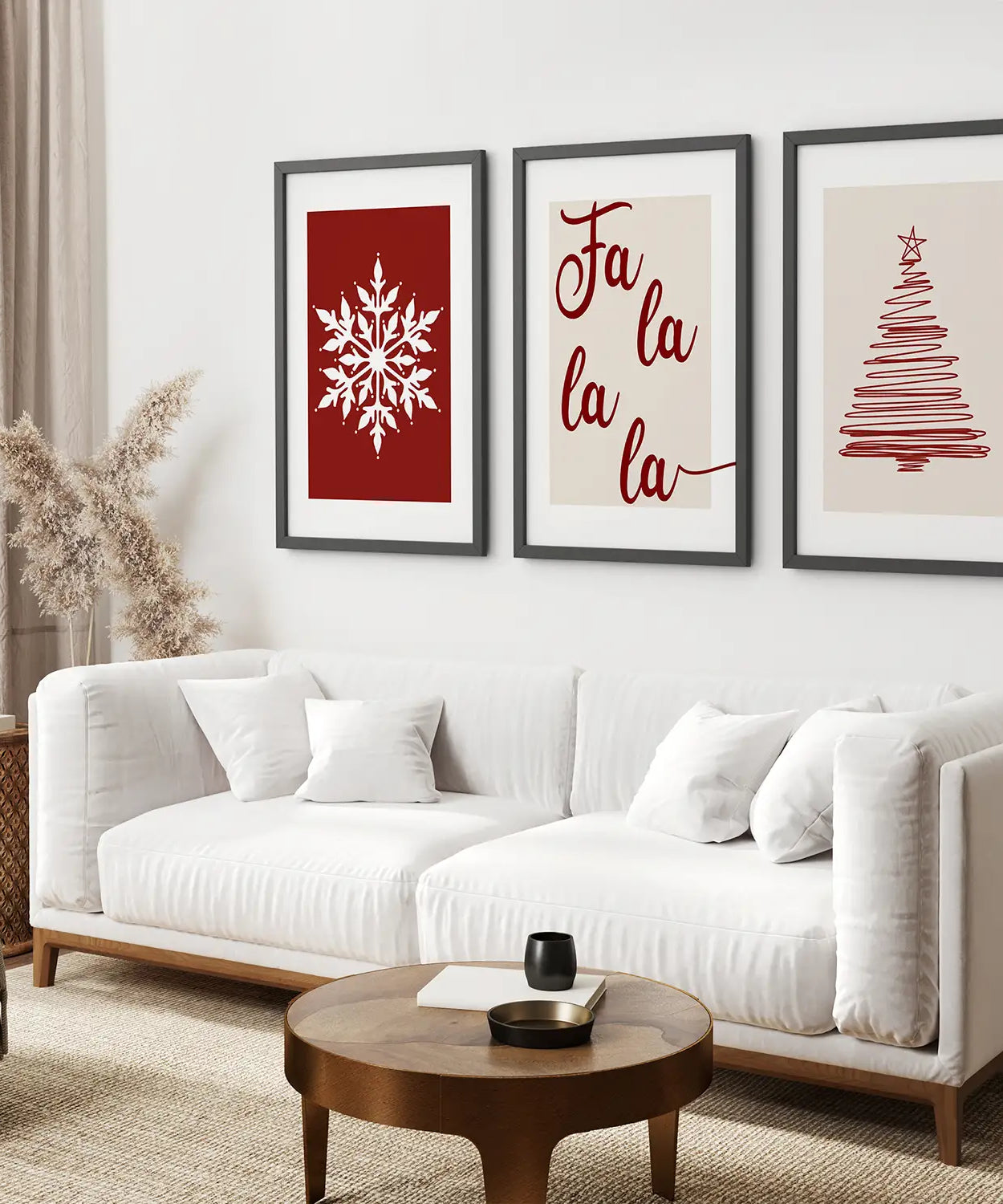 Wandbilder Weihnachtsdeko 3er Set