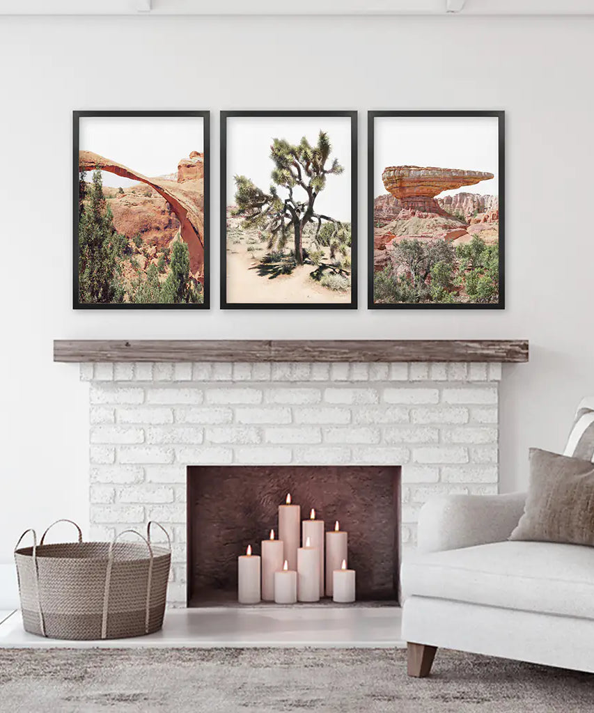 US Wüsten-Wandkunst. Arches-Nationalpark, Klippe, Joshua Tree