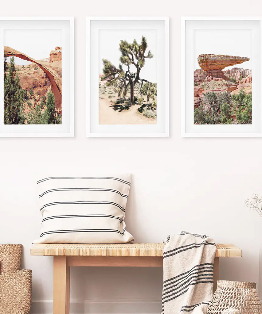 US Wüsten-Wandkunst. Arches-Nationalpark, Klippe, Joshua Tree