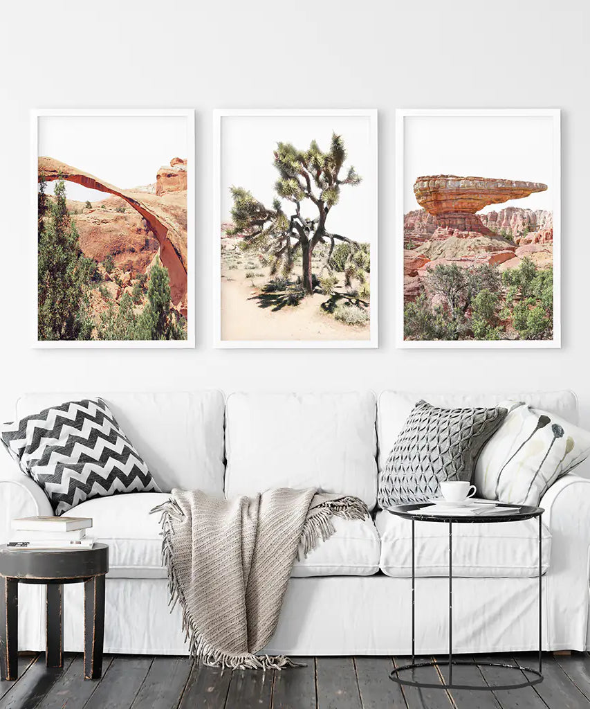 US Wüsten-Wandkunst. Arches-Nationalpark, Klippe, Joshua Tree