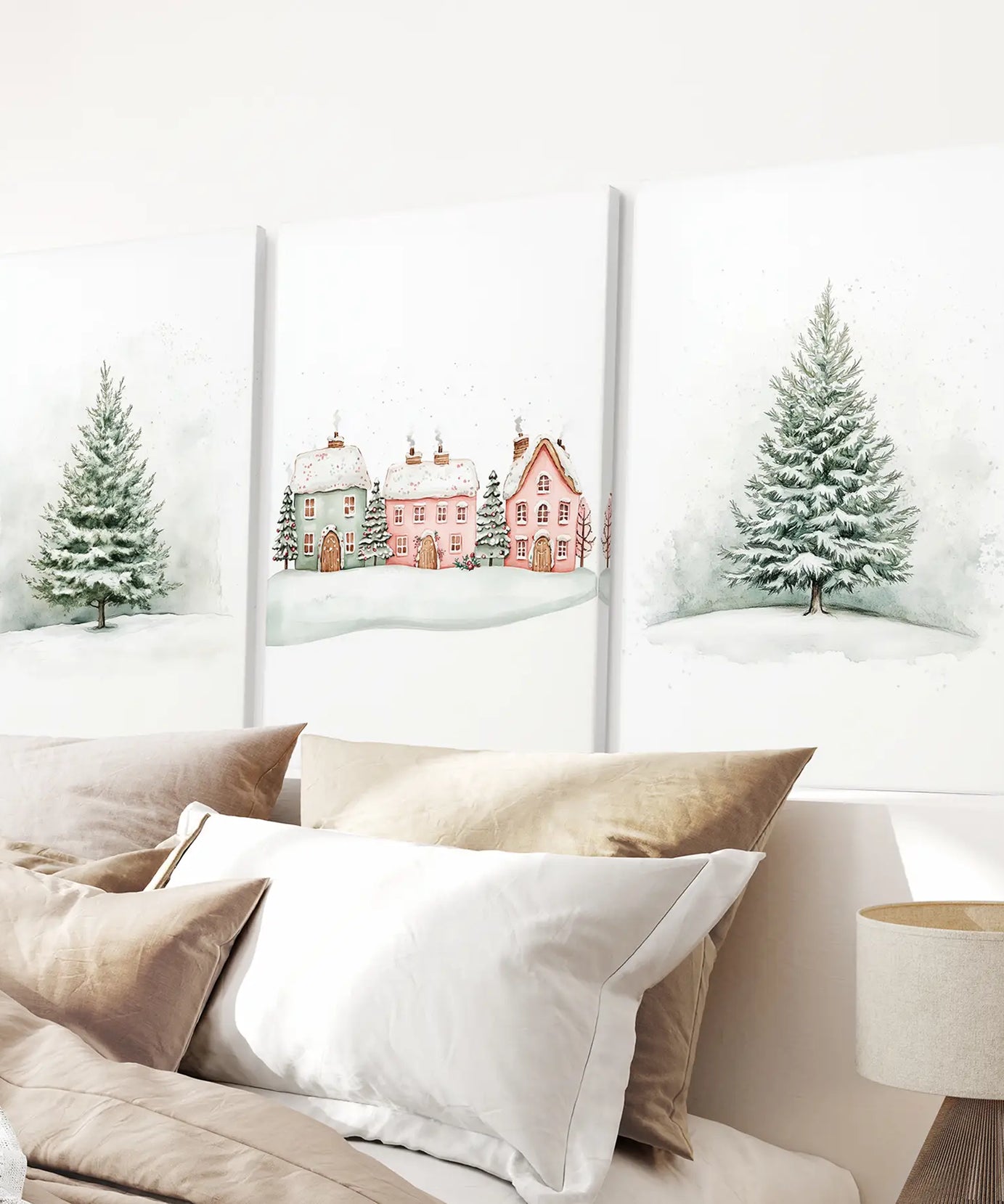 Winter Immergrüner Baum Weihnachtsdeko Wandkunst Poster