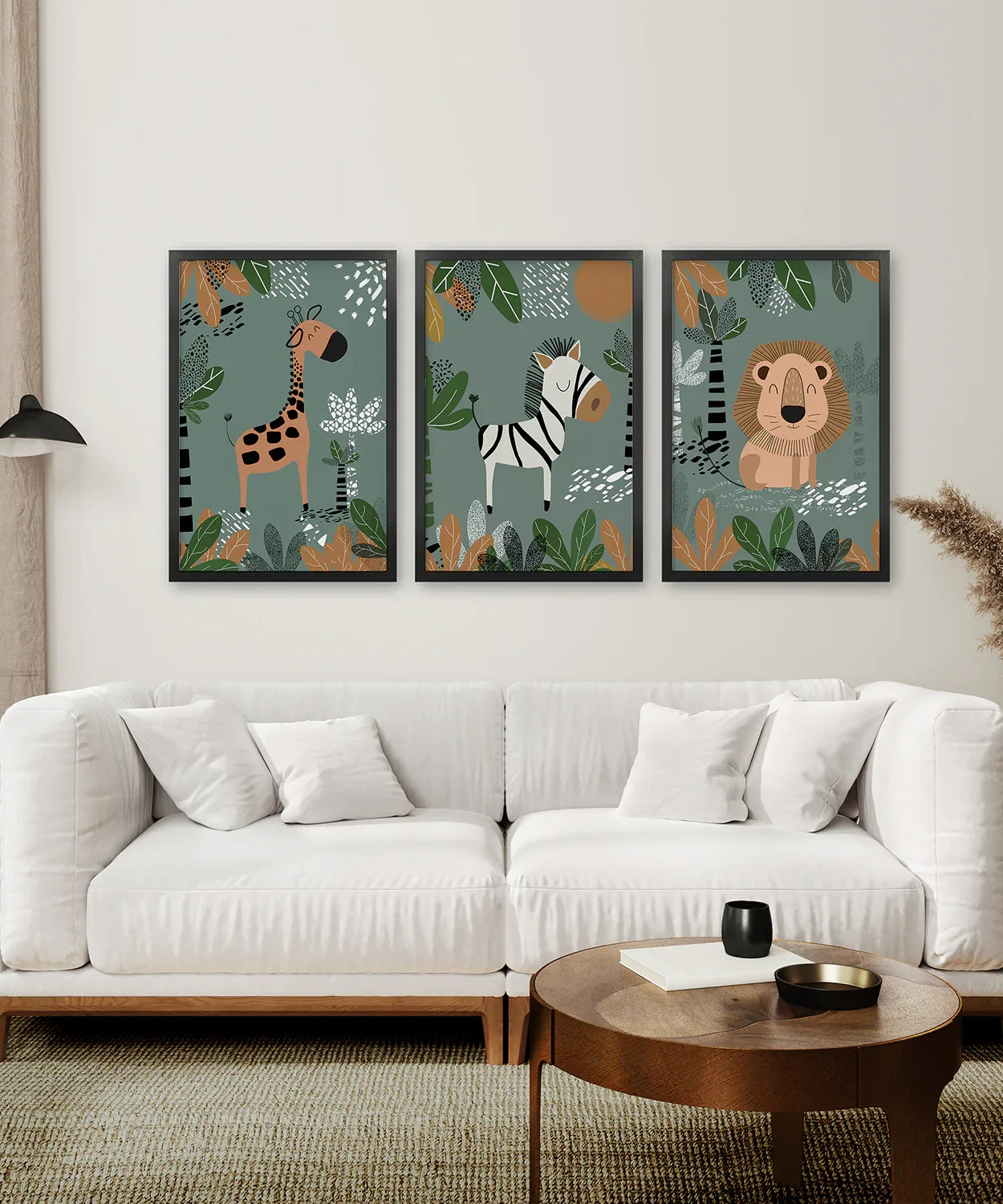 Baby Giraffe, Zebra, Löwe Kinderzimmer Wanddekoration