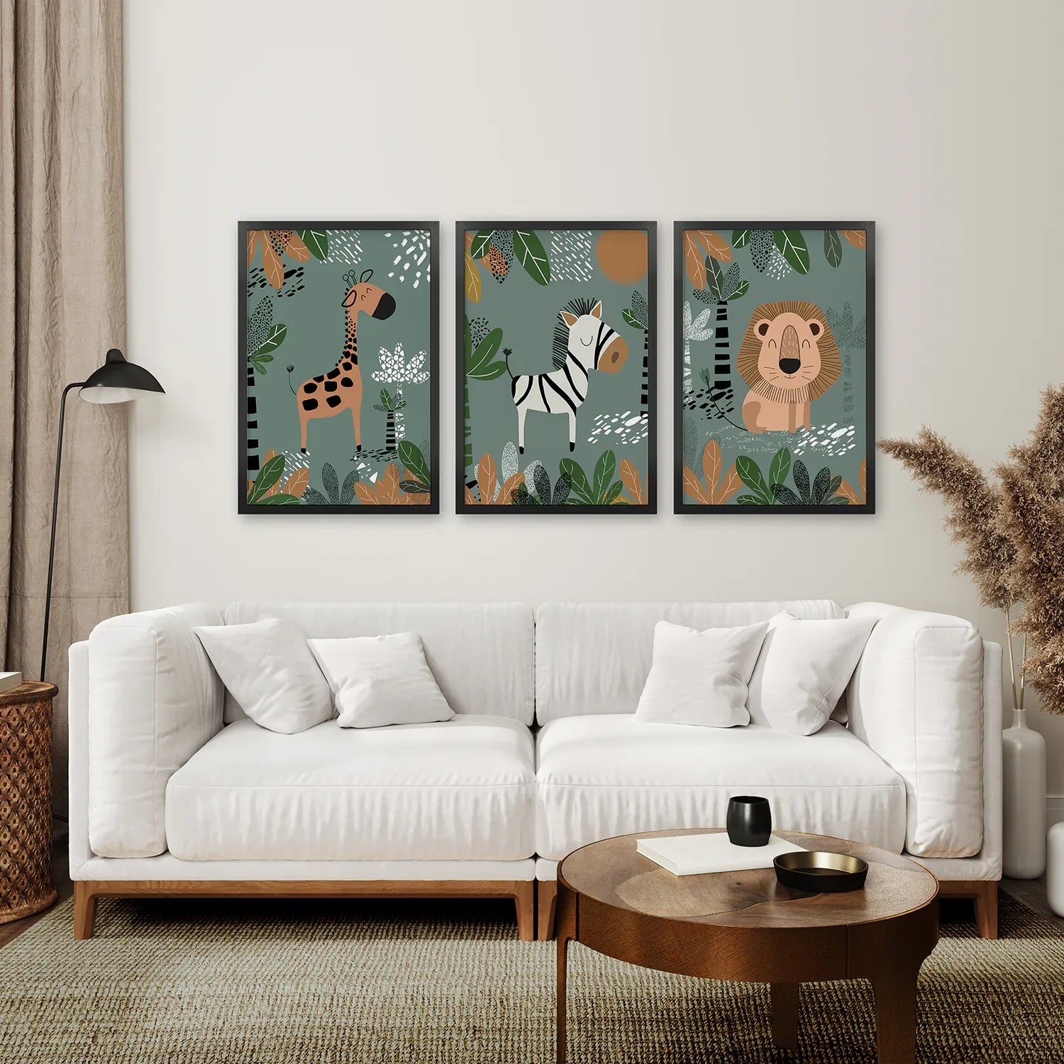 Baby Giraffe, Zebra, Löwe Kinderzimmer Wanddekoration
