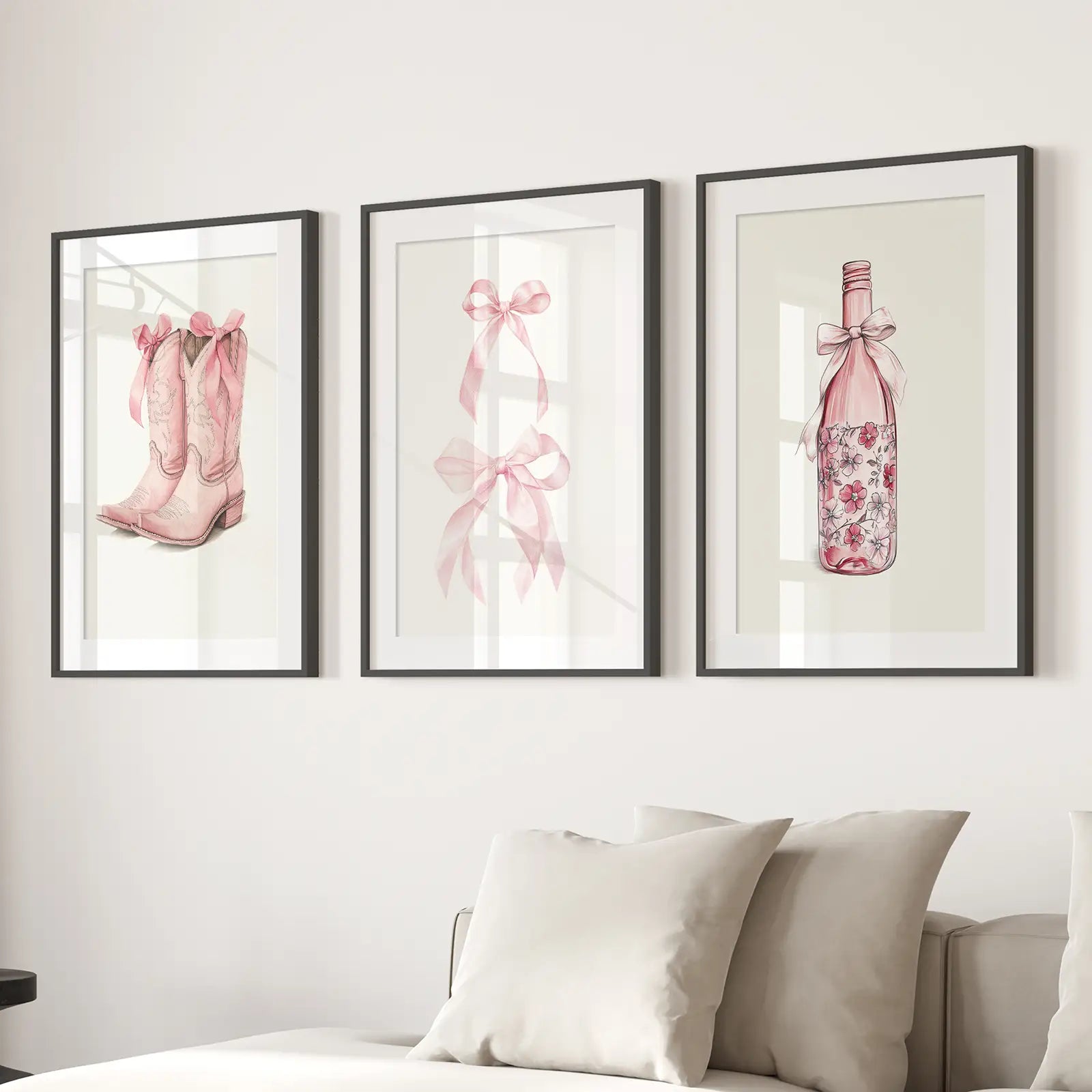 Cowgirl-Stiefel Preppy Modern Wandkunst Poster-Set