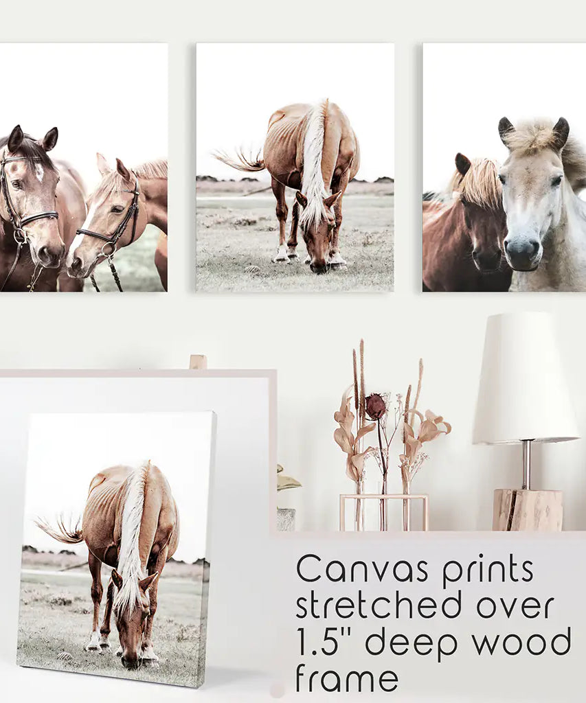 Horses. Modern Farmhouse Prints. Western Set of 3