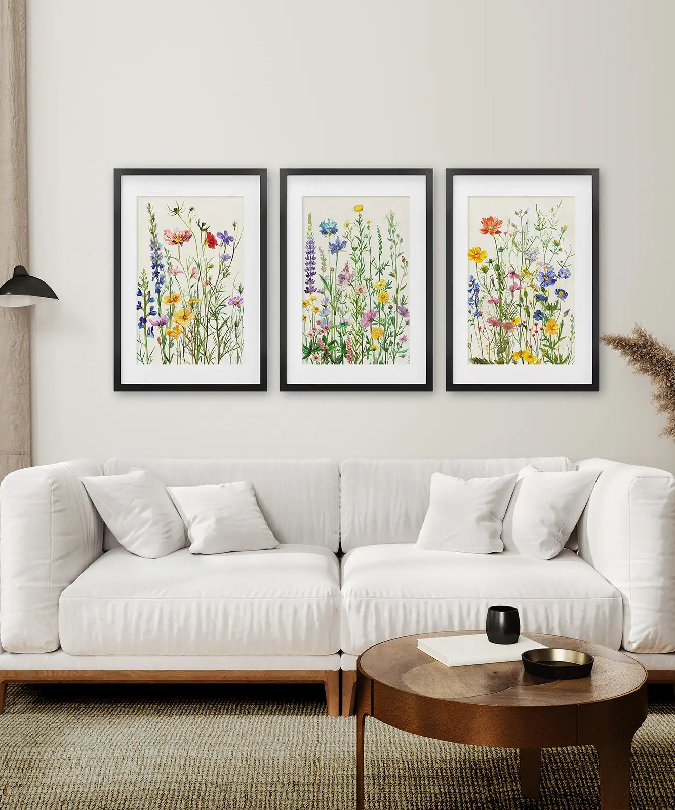 Blumenwiesen-Wandkunst Aquarell-Drucke