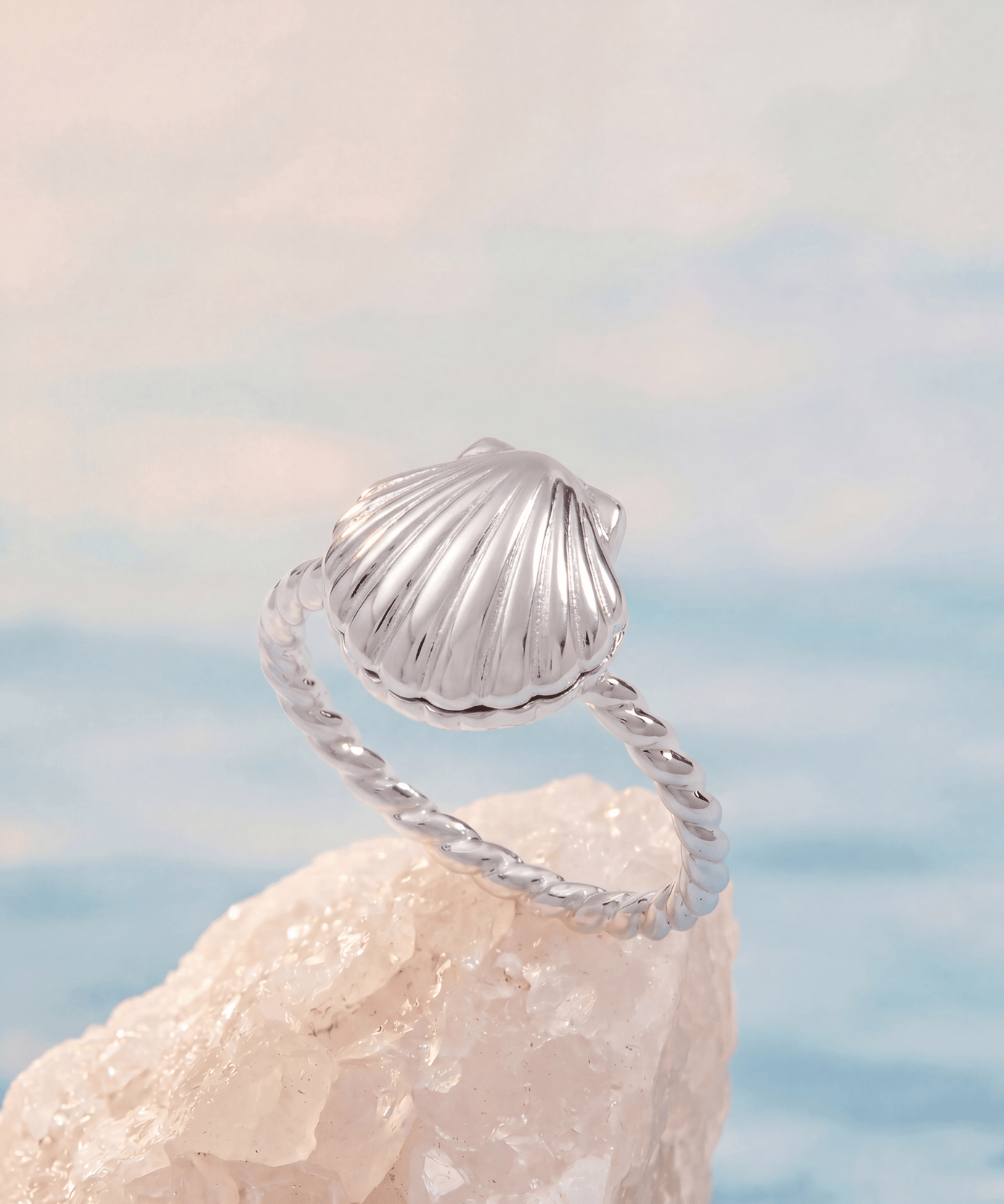 Salt + Sea 'Seashells Are Love Letters In The Sand' Locket Ring
