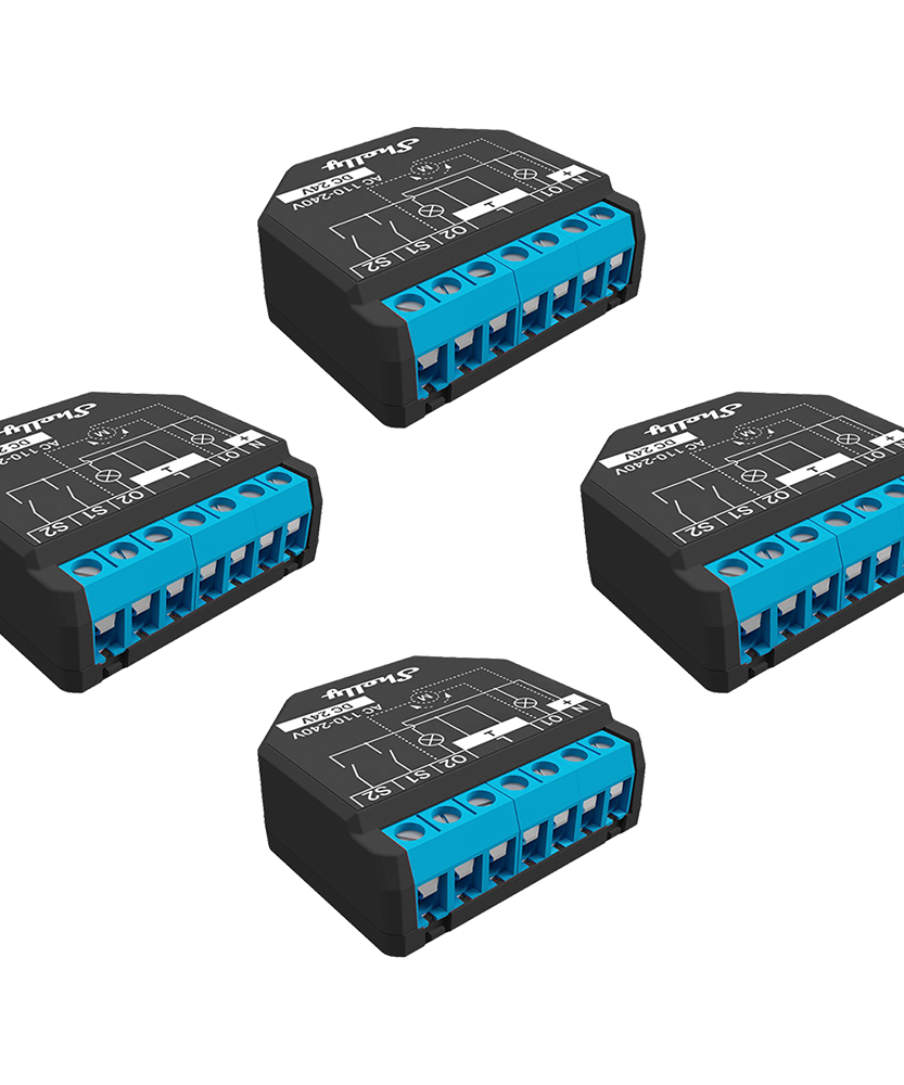 Shelly Plus 2PM UL-Certified - 4 pack