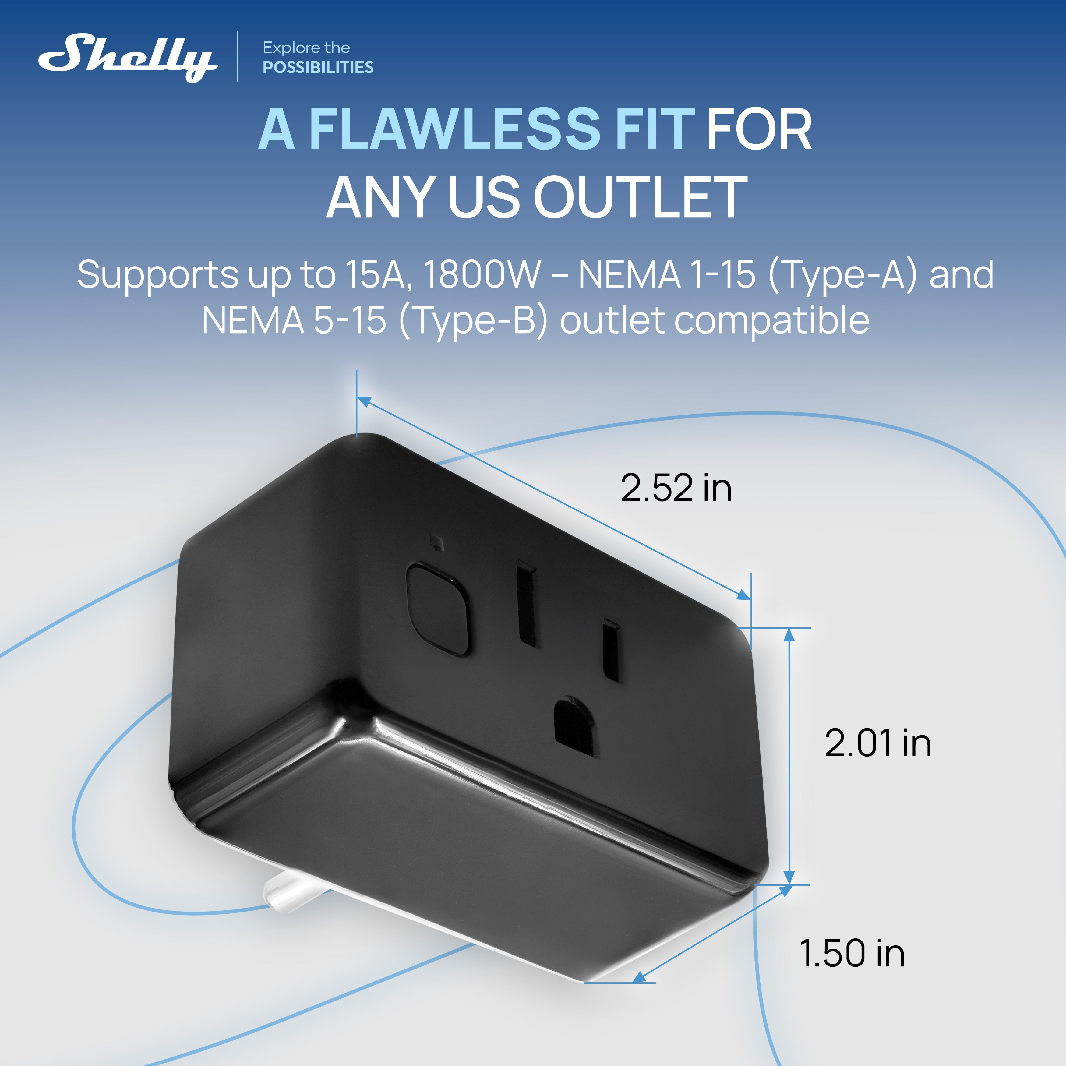 Shelly Plug US Gen4 Black - 2-pack