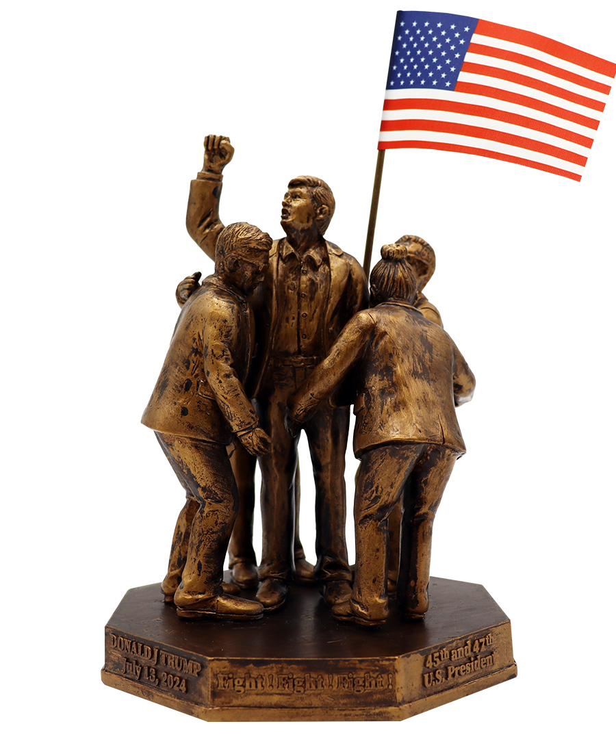President Trump Fight Bronze Statue