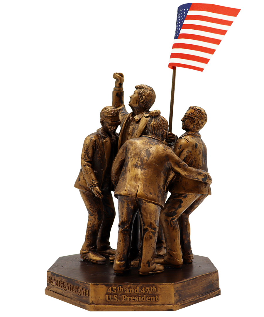President Trump Fight Bronze Statue