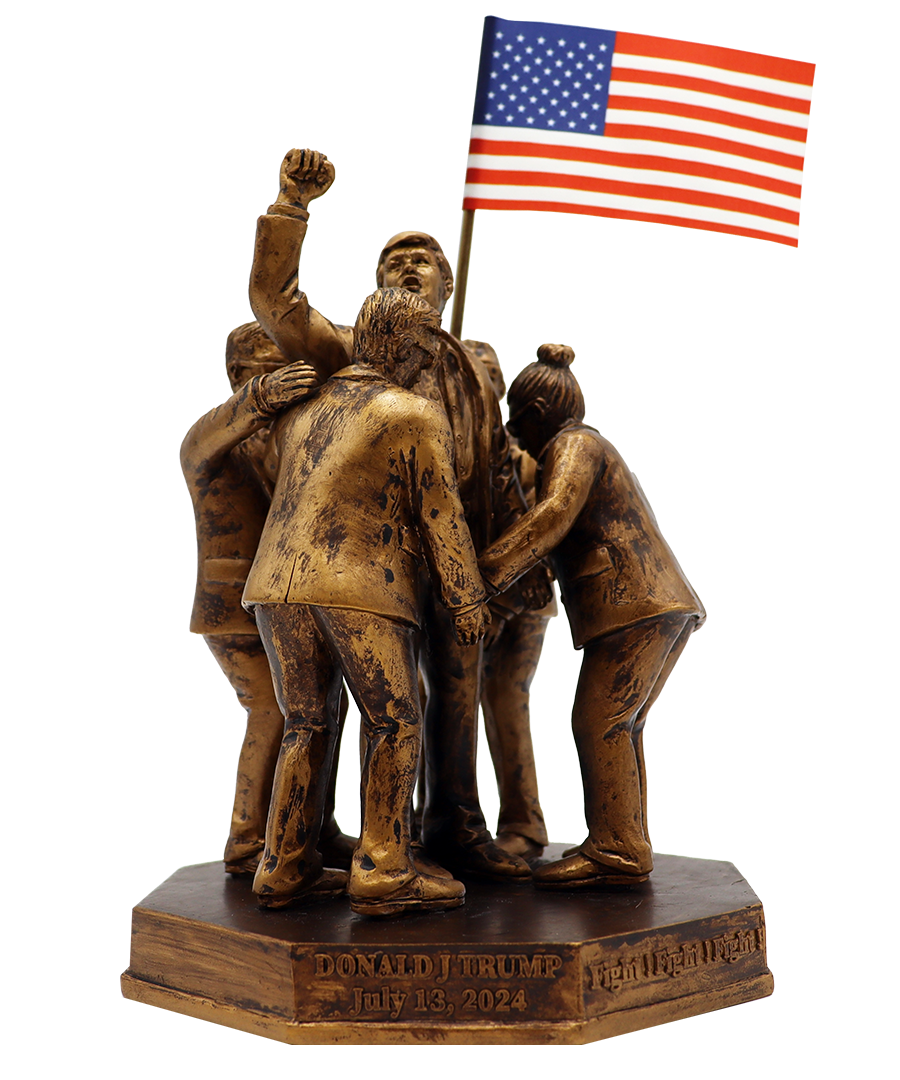 President Trump Fight Bronze Statue