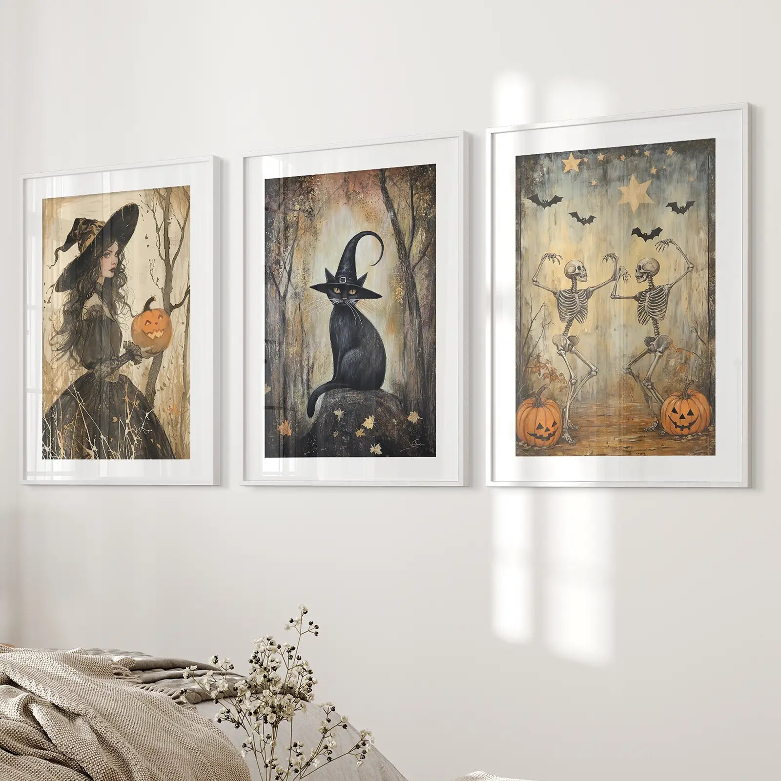 Witchy Halloween Herbst Deko Moderne Wandkunst Druck