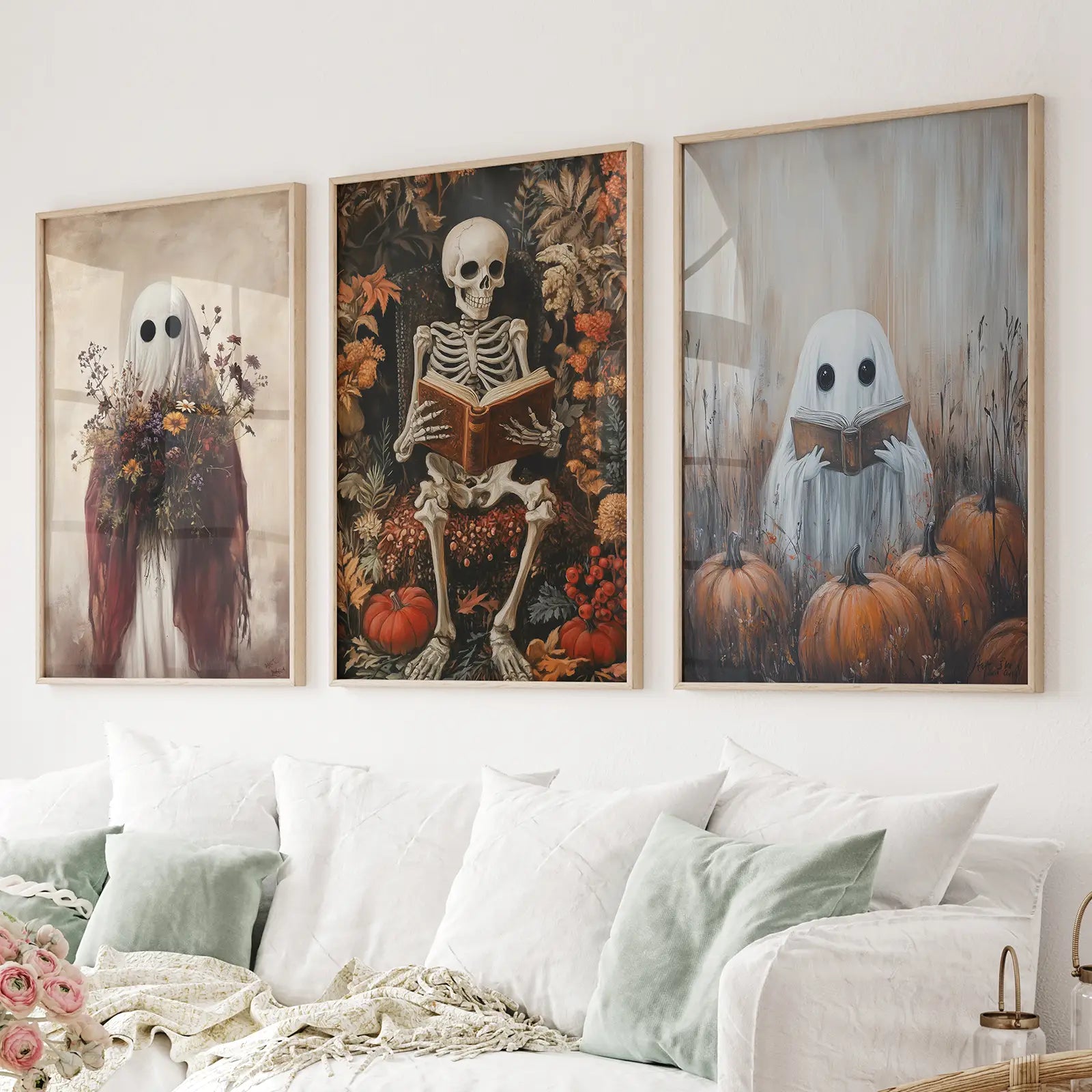 Halloween Skelett Wandkunst Dekorationen Poster