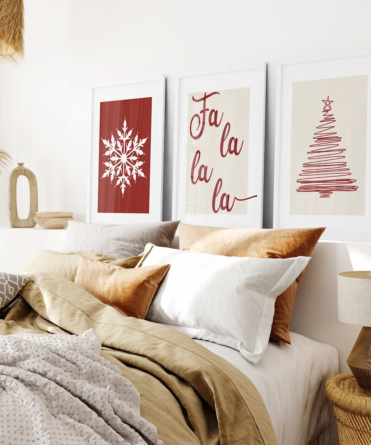 Wandbilder Weihnachtsdeko 3er Set