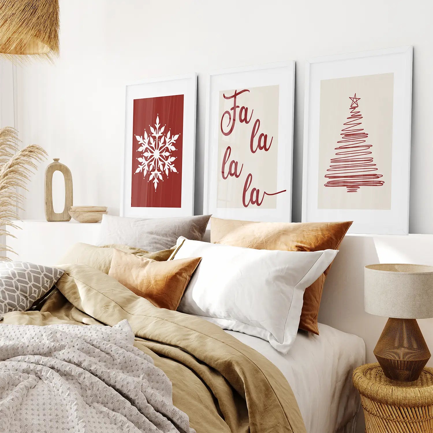 Wandbilder Weihnachtsdeko 3er Set