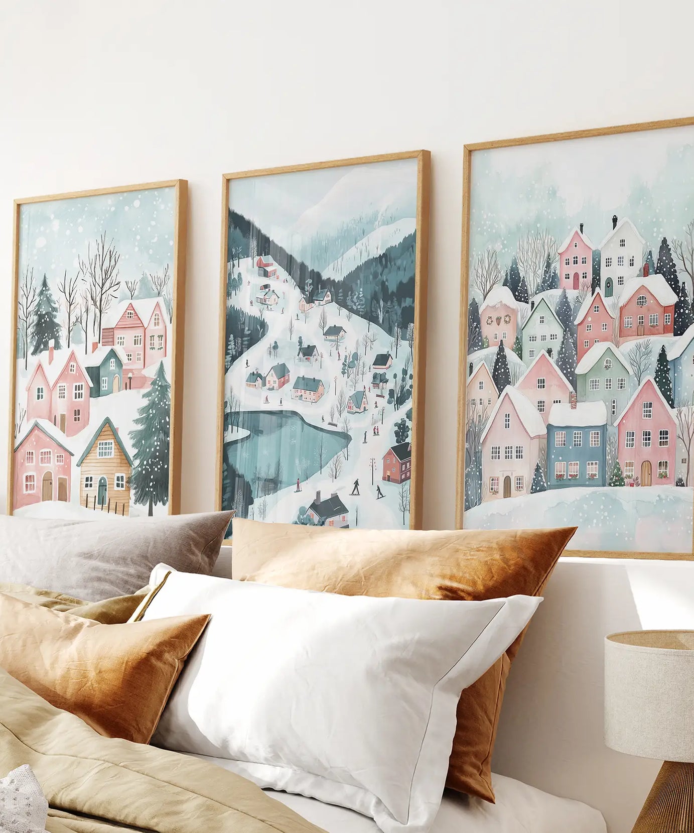 Weihnachtsdorf Süße Winterlandschaft Poster