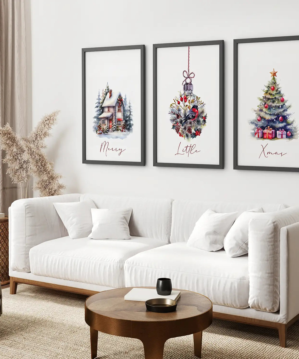 Gemälde verschneiter Weihnachtsbaum-Kinderzimmer-Wandkunst