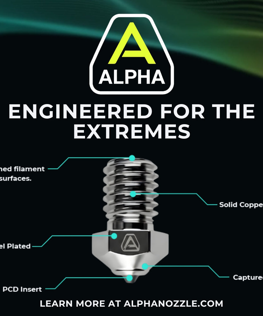 ALPHA PCD 3D Printer Nozzle – High temp Polycrystalline Diamond Nozzle