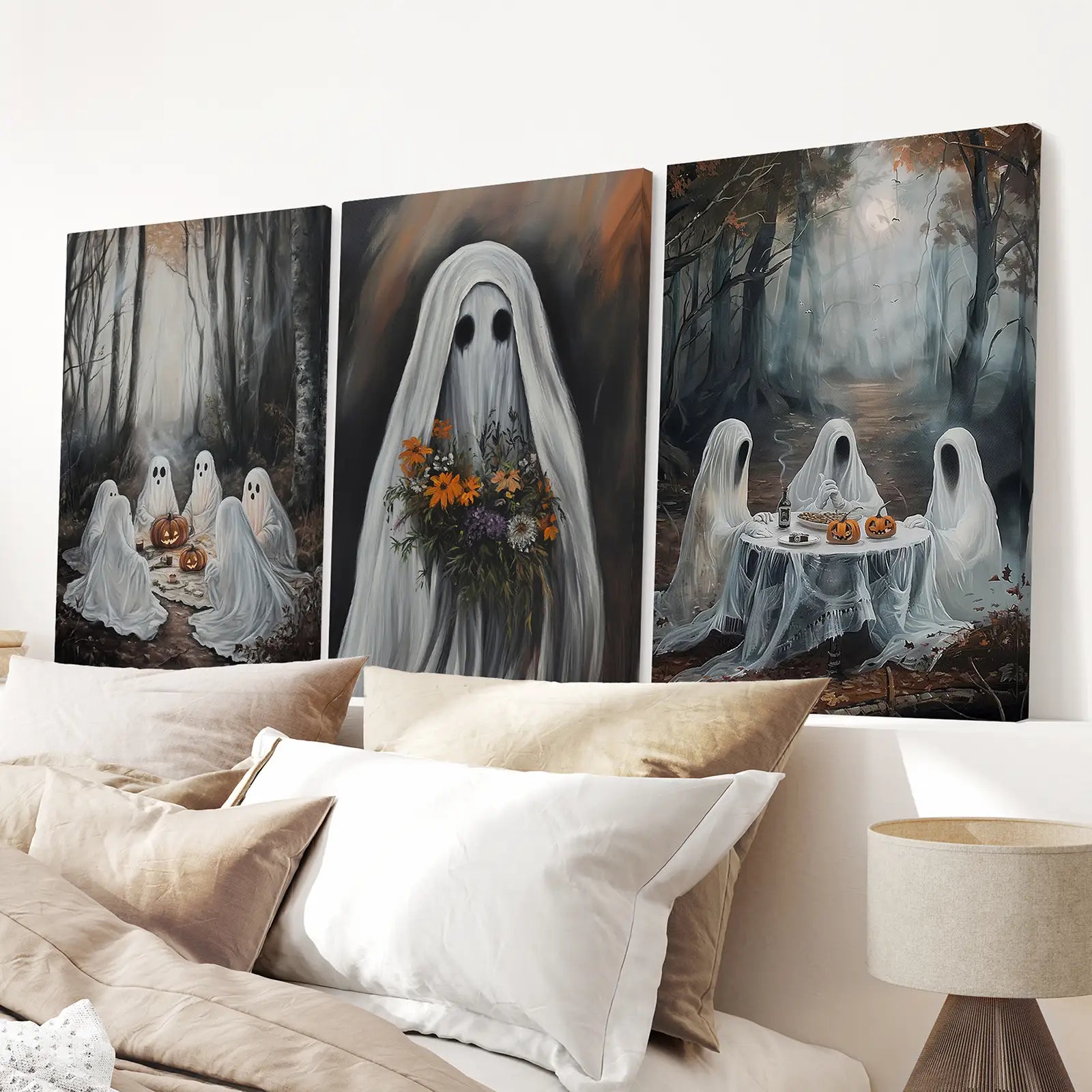 Moody Halloween Geister Trendiges Wandkunstposter