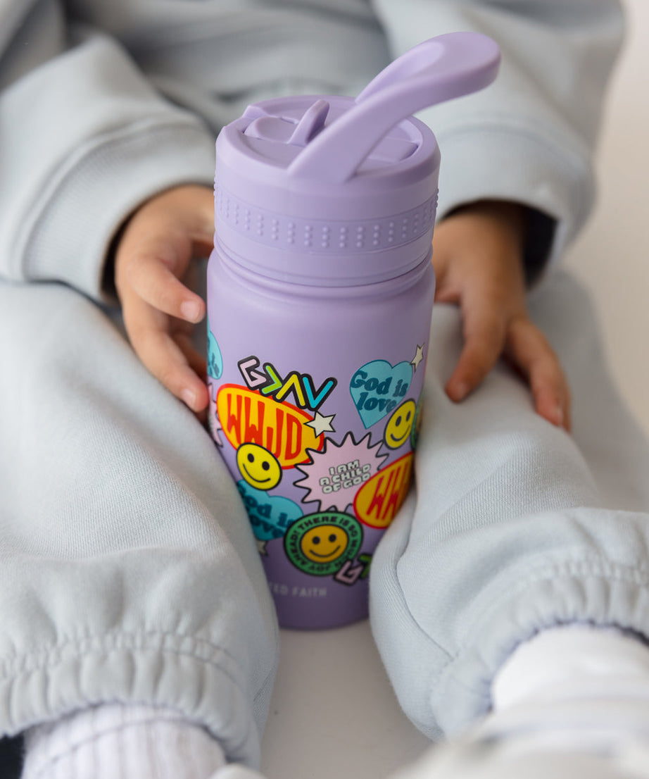 Sticker-Collage-Kinder-Trinkflasche