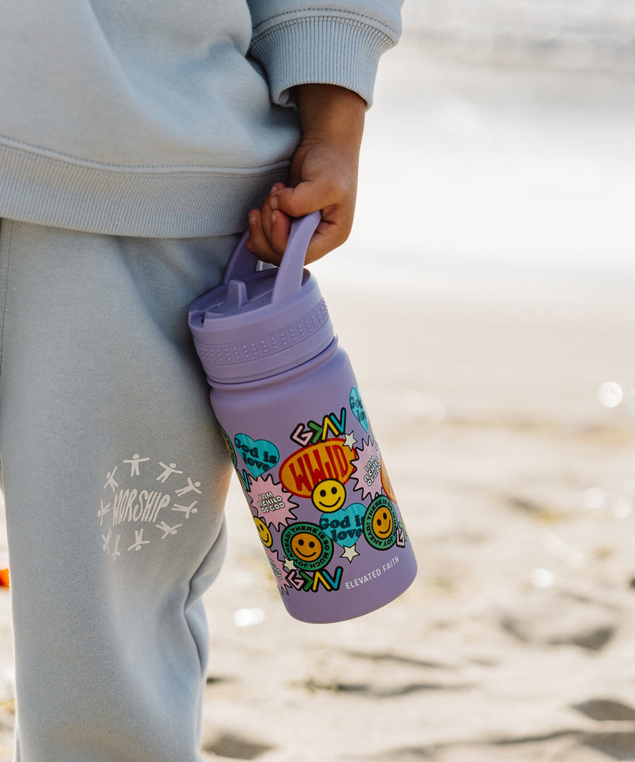 Sticker-Collage-Kinder-Trinkflasche