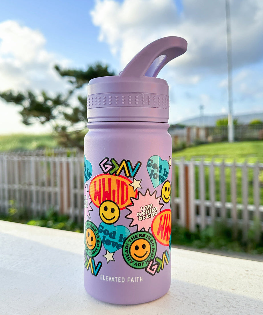 Sticker-Collage-Kinder-Trinkflasche