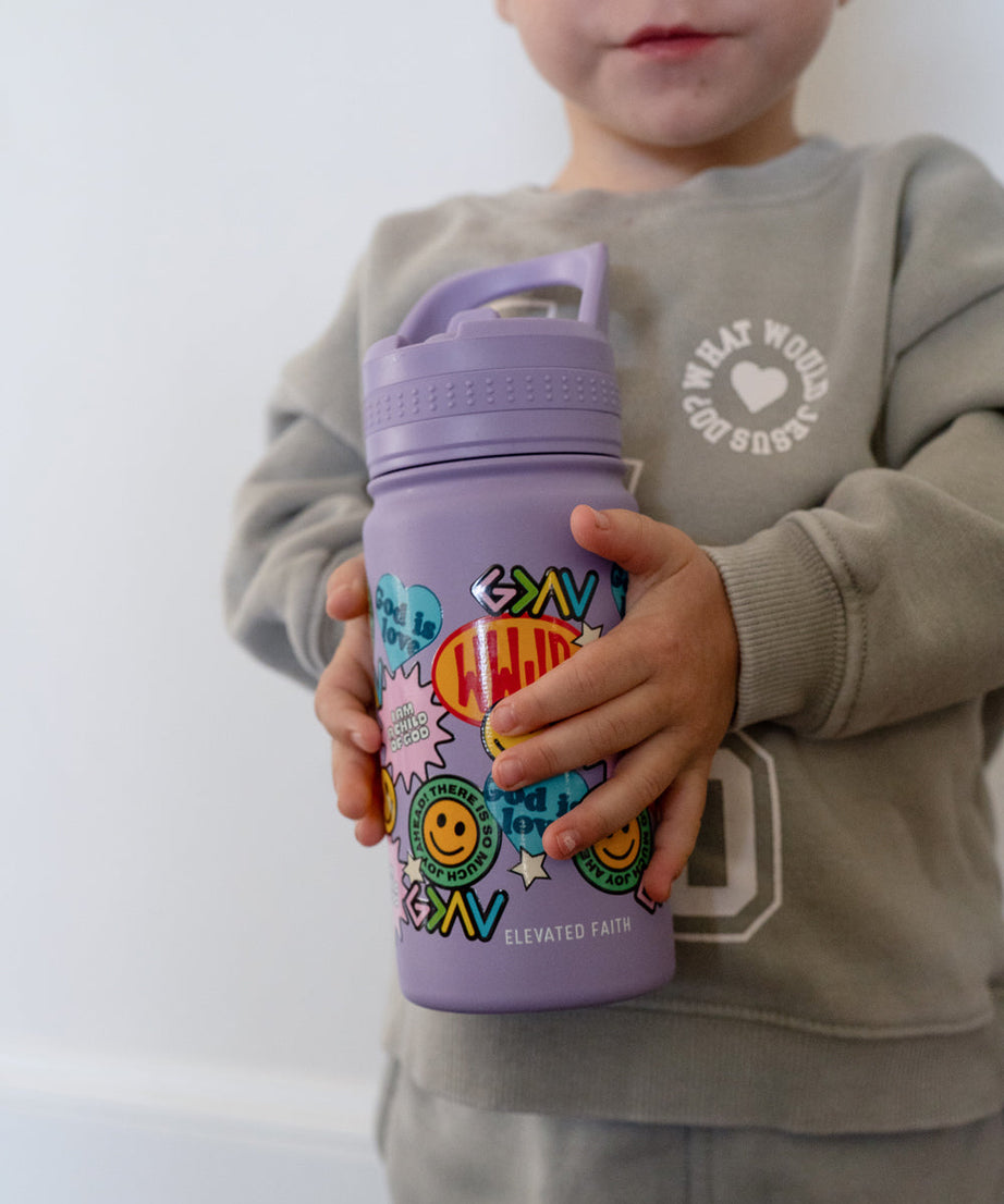 Sticker-Collage-Kinder-Trinkflasche