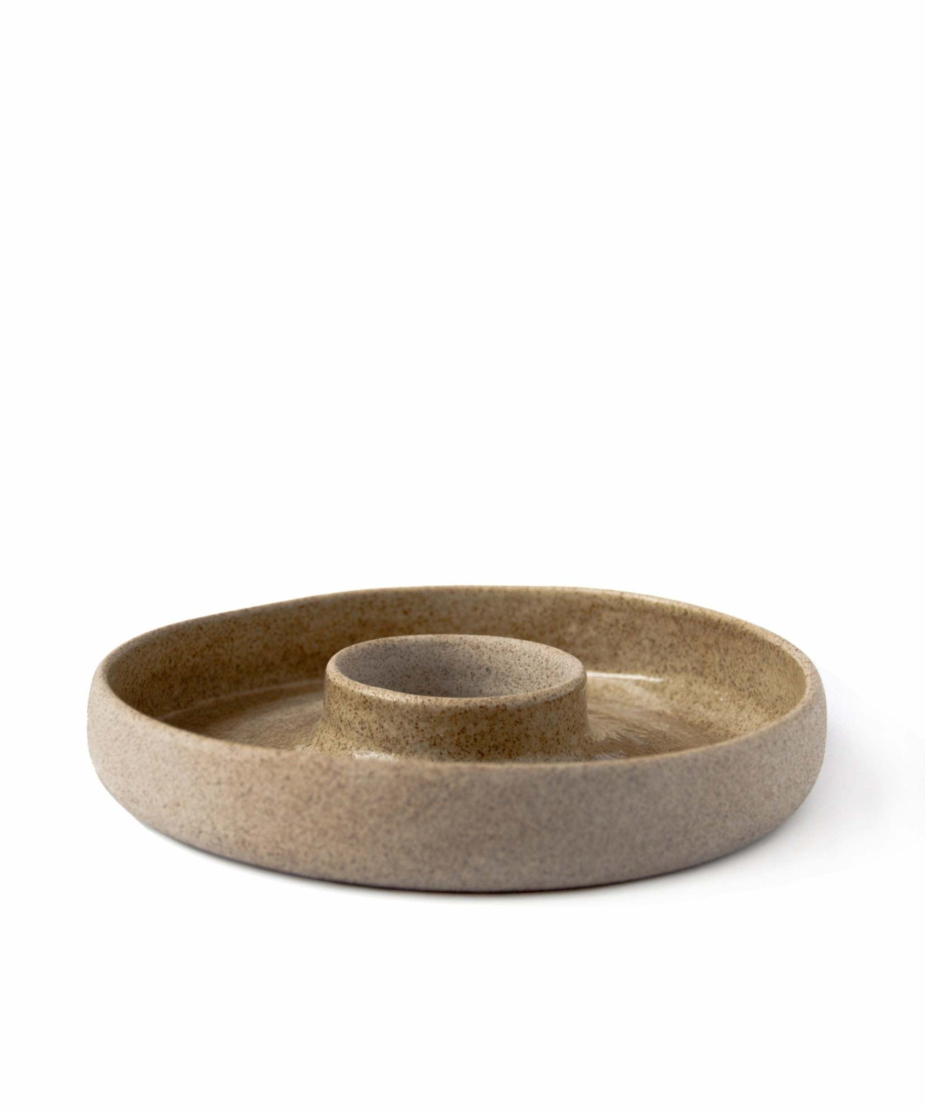 Handgemachte Servierplatte aus Steinzeug „Concrete“