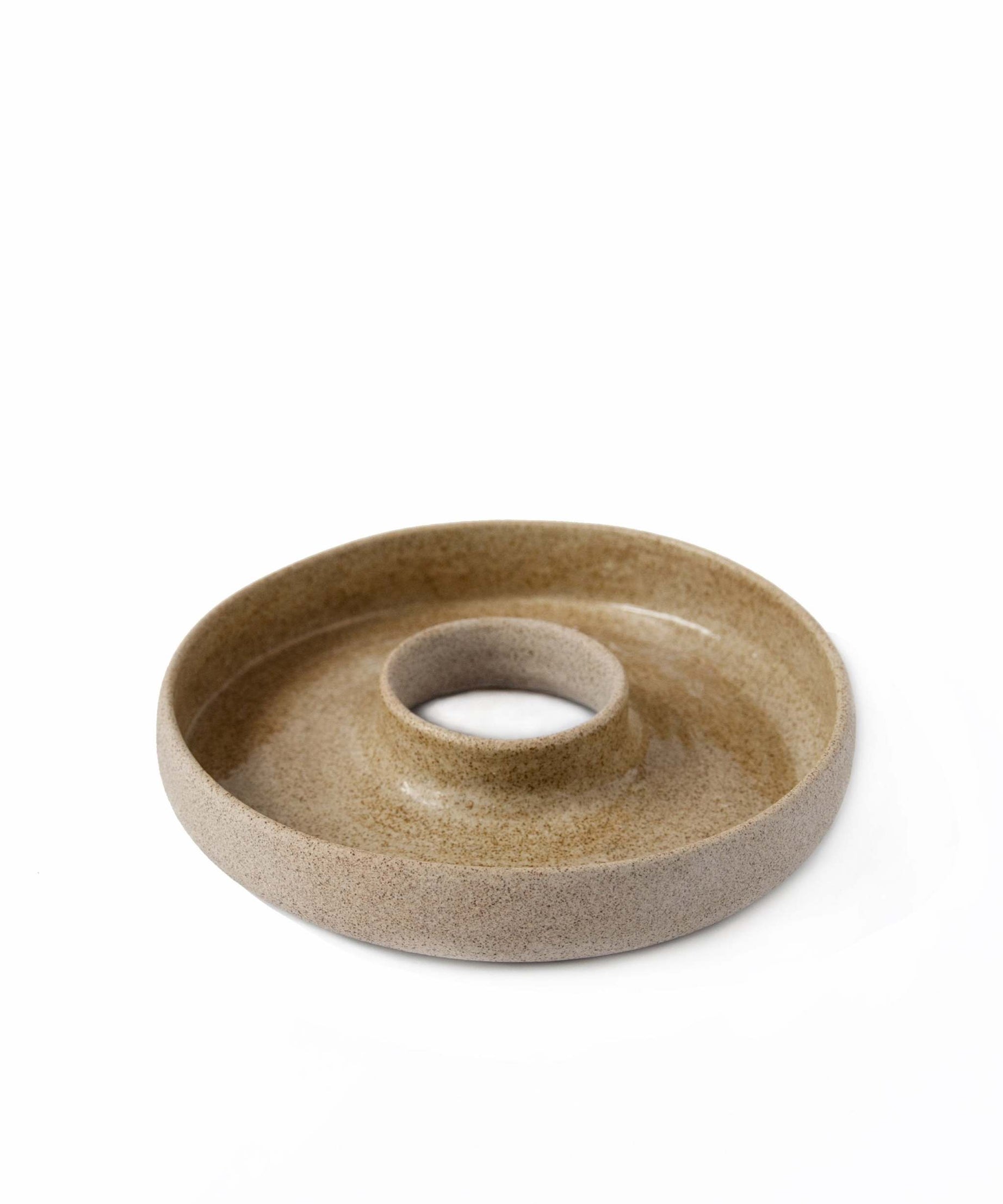 Handgemachte Servierplatte aus Steinzeug „Concrete“