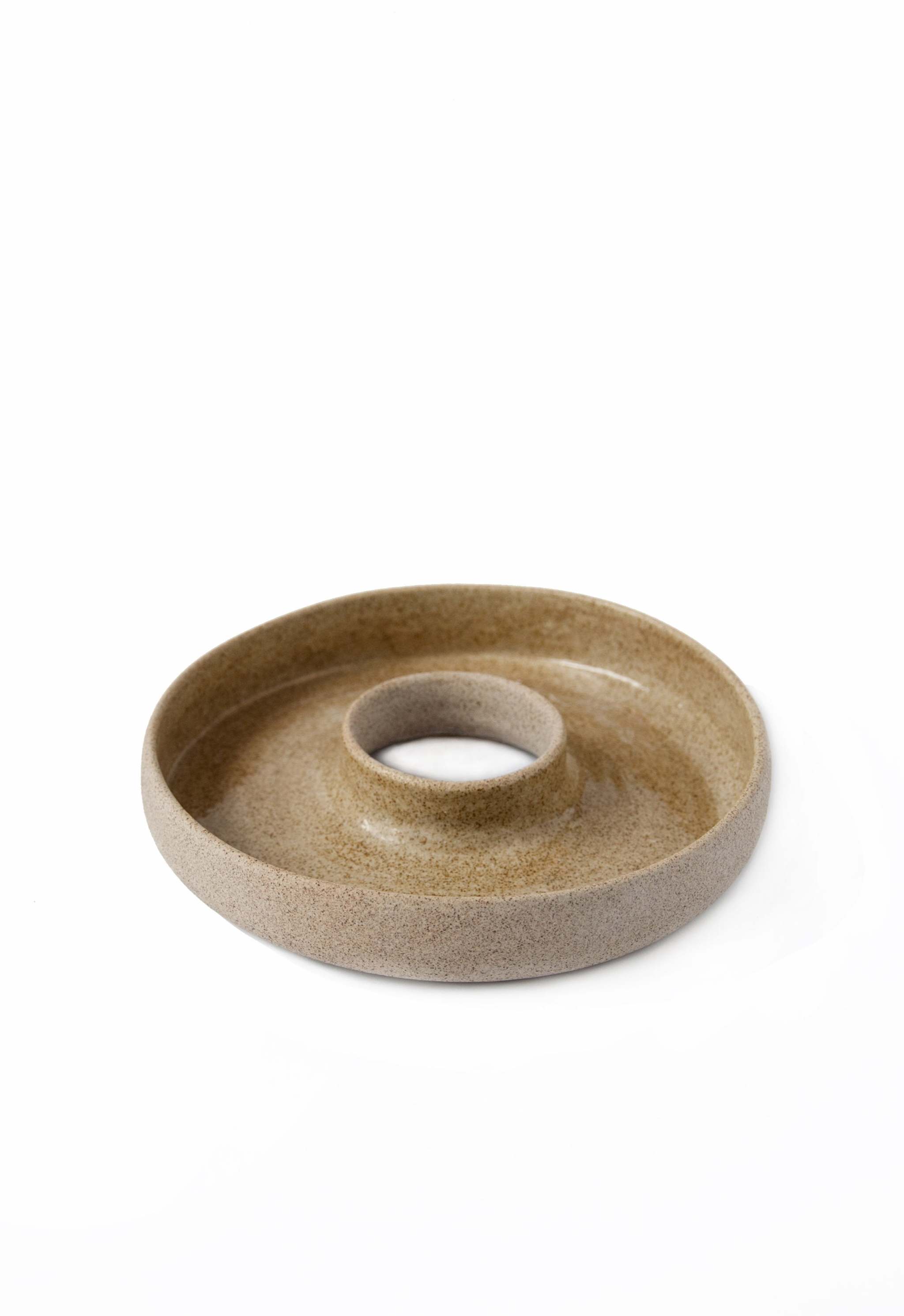 Handgemachte Servierplatte aus Steinzeug „Concrete“
