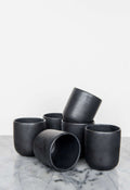 Handmade Stoneware Cup - Black Matte Cup for Coffee and Tea
