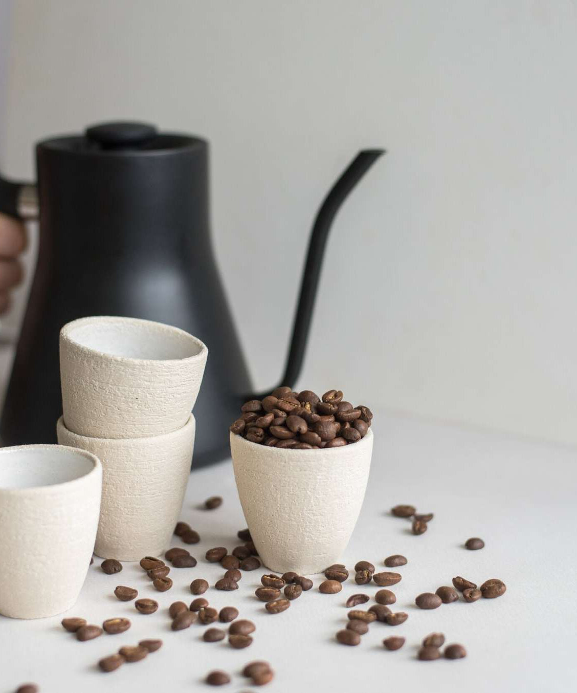 Handgemachte Espressotasse aus Steinzeug