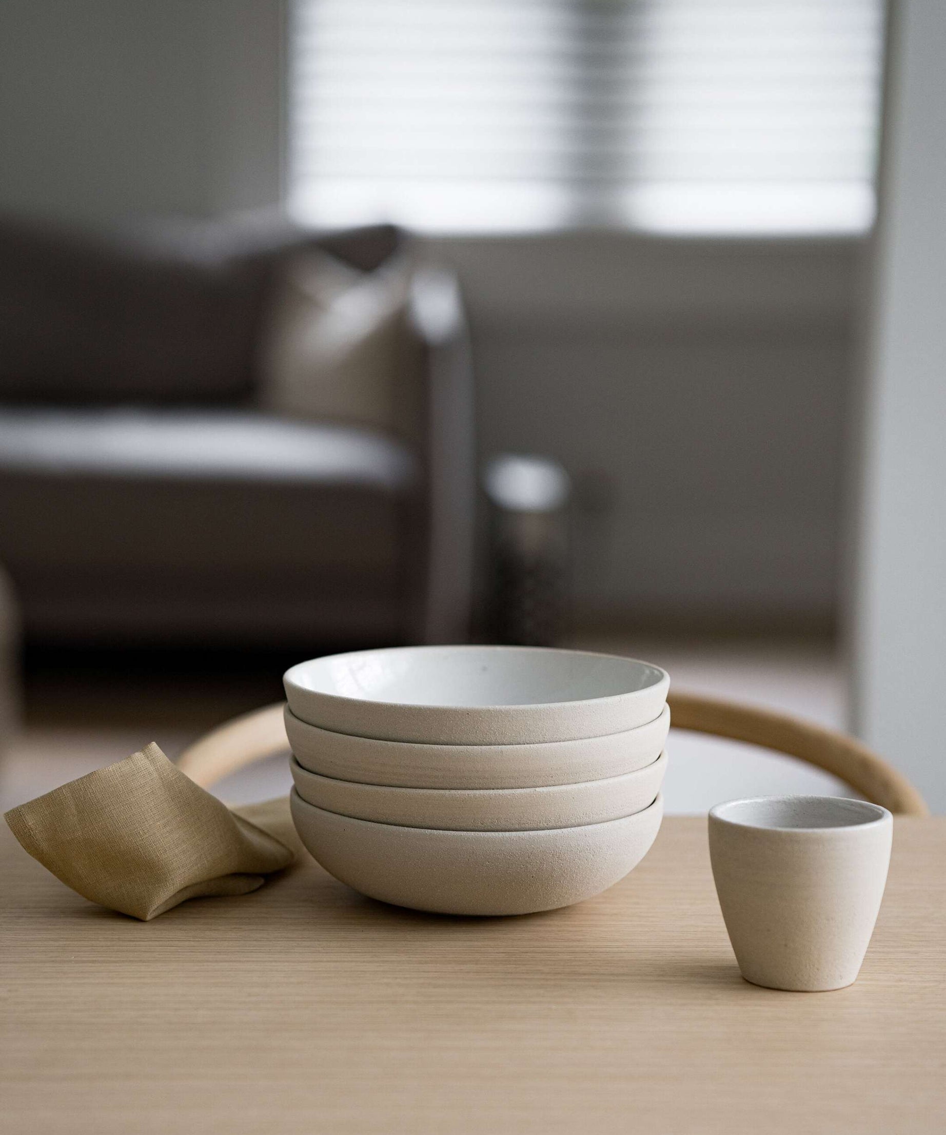 Handgemachte Steingut-Kaffeetasse
