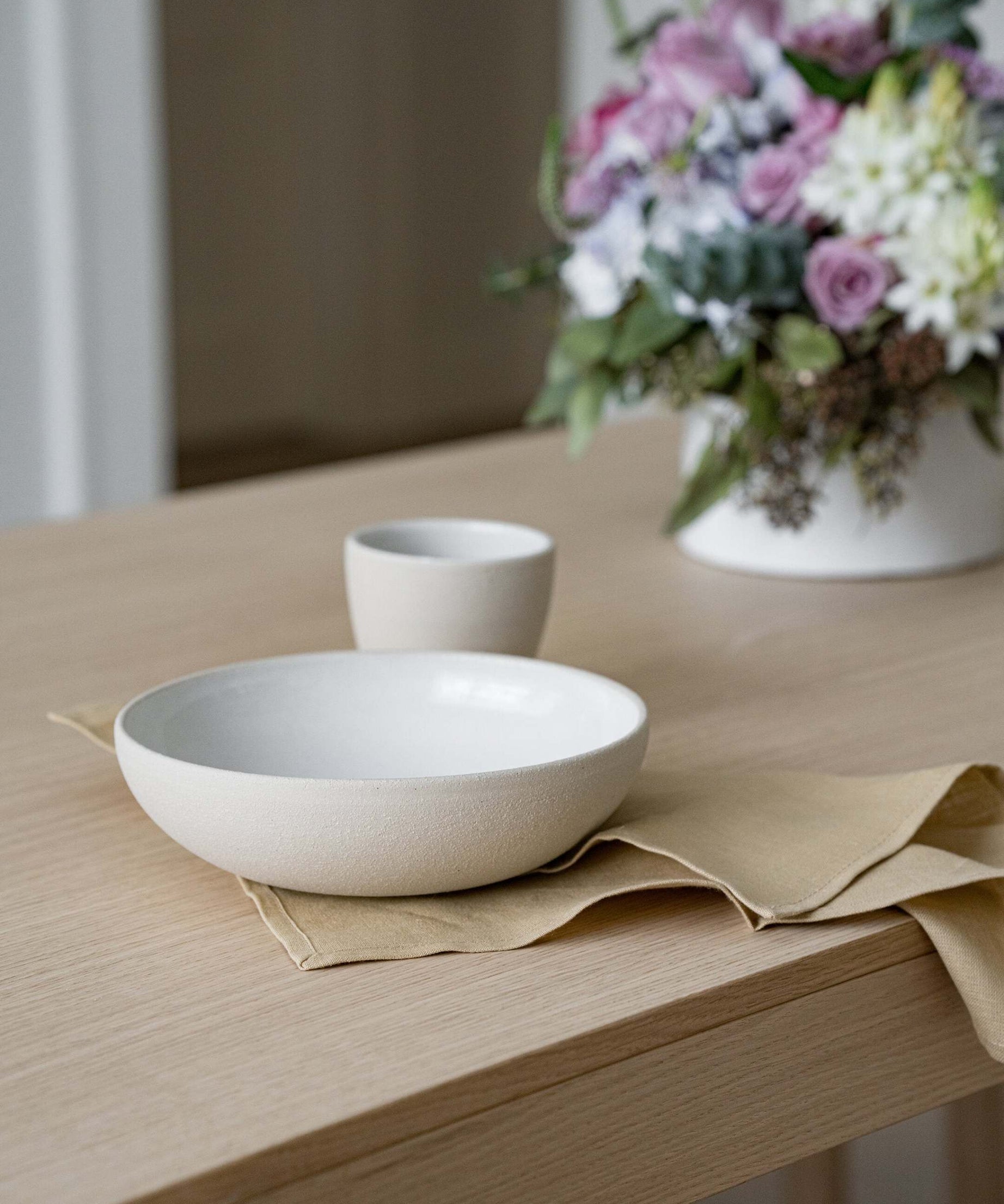 Handgemachte Steingut-Kaffeetasse