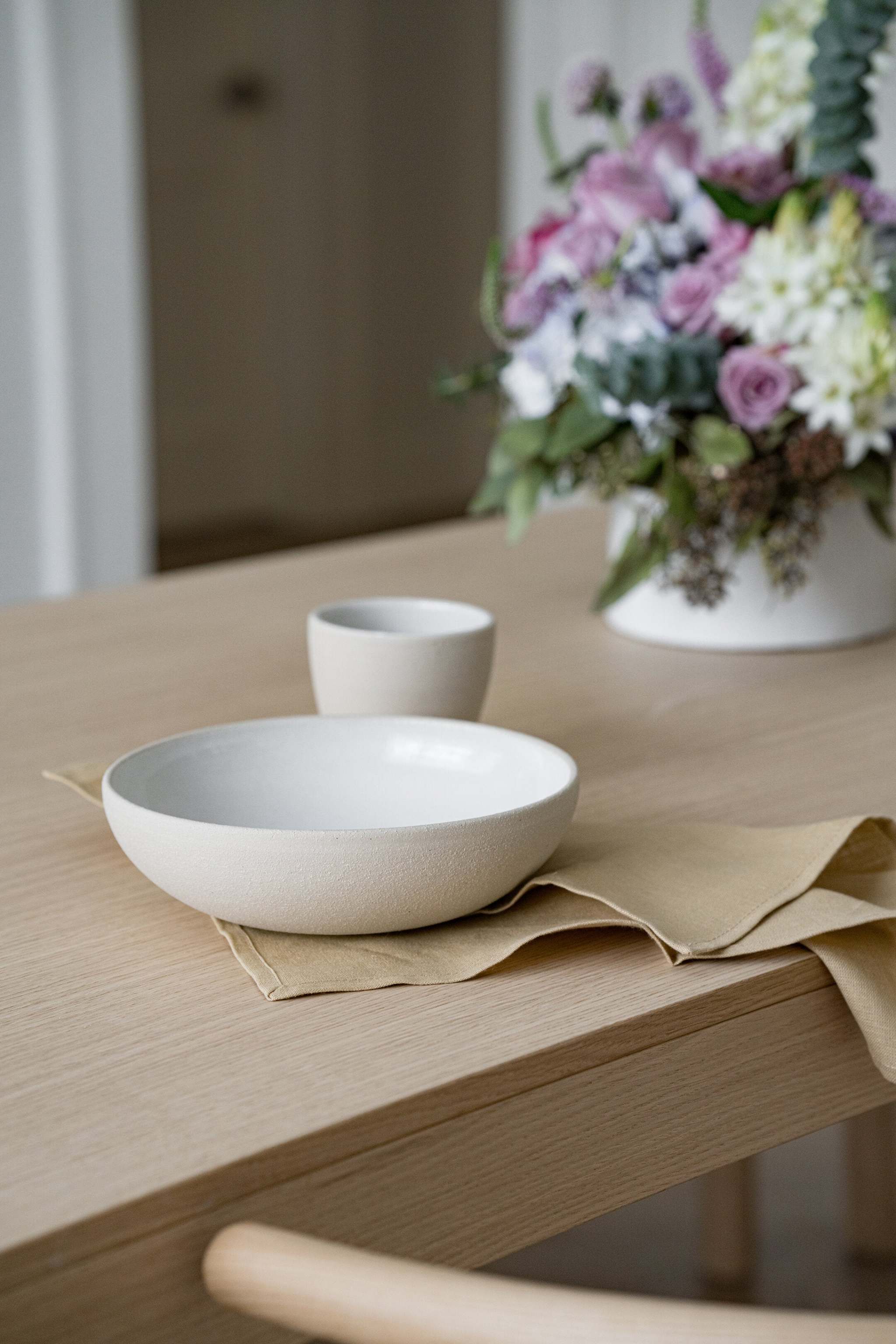 Handgemachte Steingut-Kaffeetasse