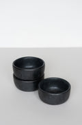 Black Matte Stoneware Pinch Bowl