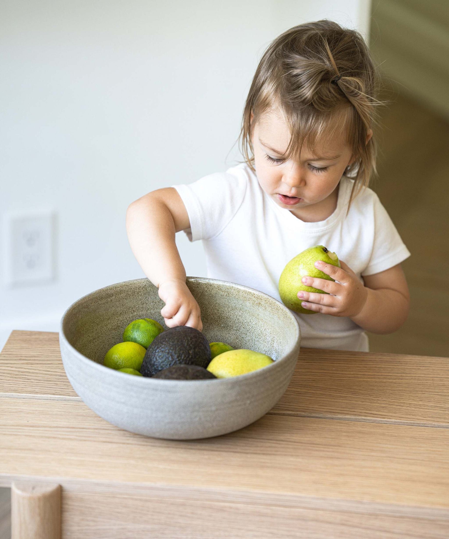 Steingut Große Obstschale „Concrete“