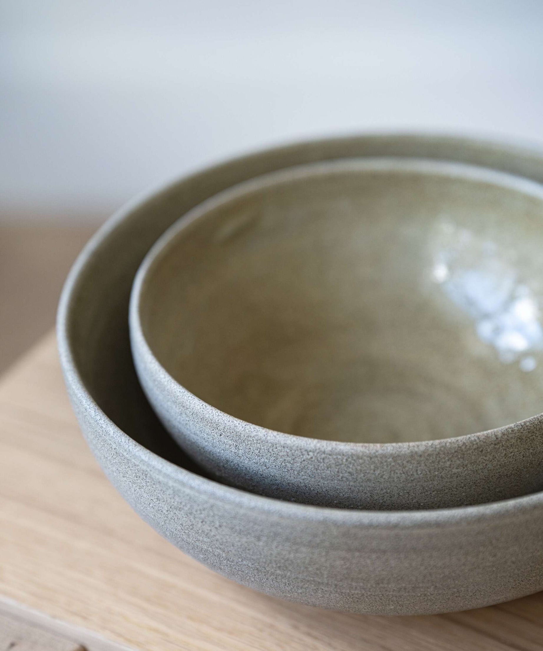 Steingut Große Obstschale „Concrete“